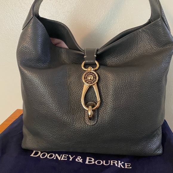 Dooney & Bourke dark gray Pebble Grain Lock shoulder bag - Picture 2 of 10